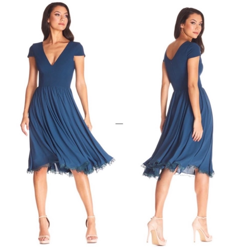 Chiffon Fit & Flare Cocktail Dress, Dress the Population New Without Tags (NWOT)